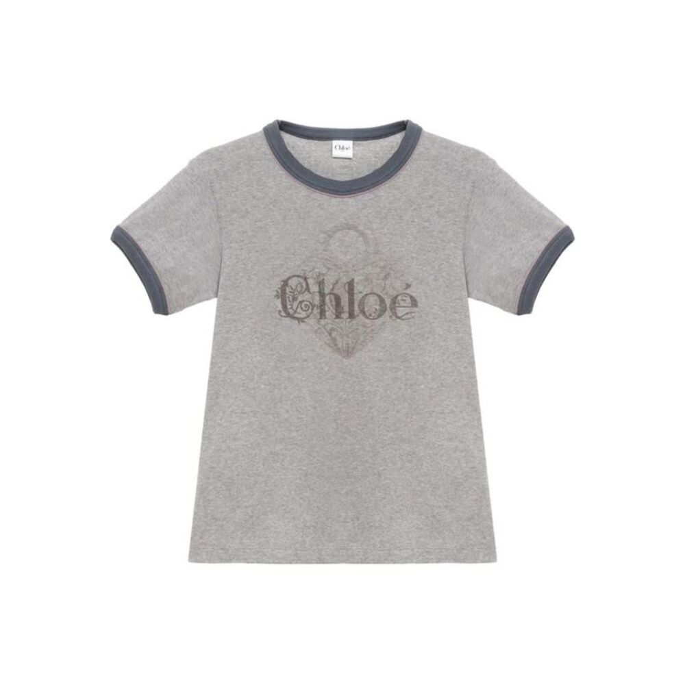 CHLOE Women's Striped Knit Long Sleeve Top Women GREY T-Shirts & Tops